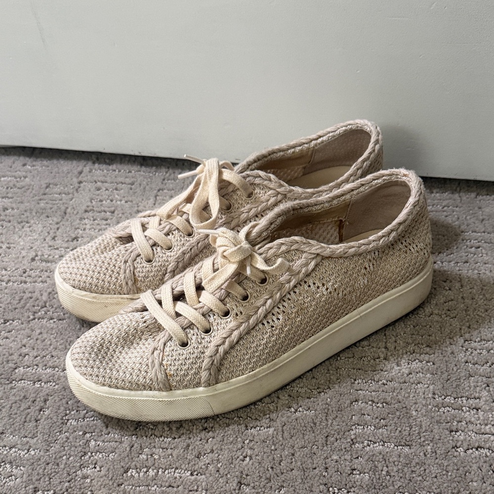 Sam Edelman Beige Knit Sneakers